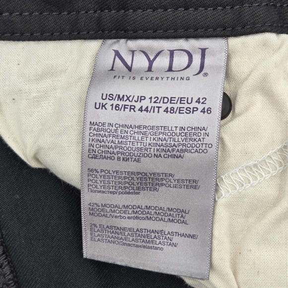 Women's Black Lift And Tuck Ami Skinny NYDJ Pants Size:12 - Picture 6 of 10
